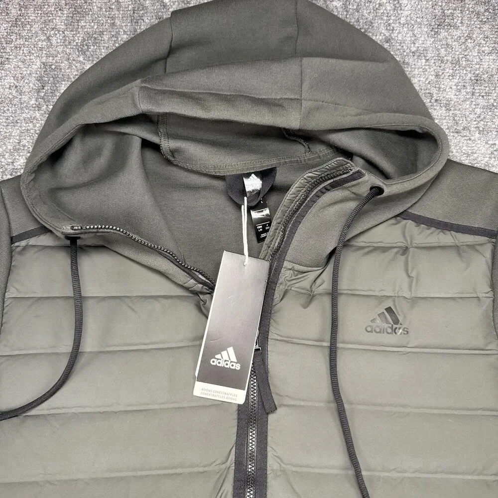 NWT Adidas Varilite Hybrid Mens Casual Outdoor Jacket GE5824 Green - Large